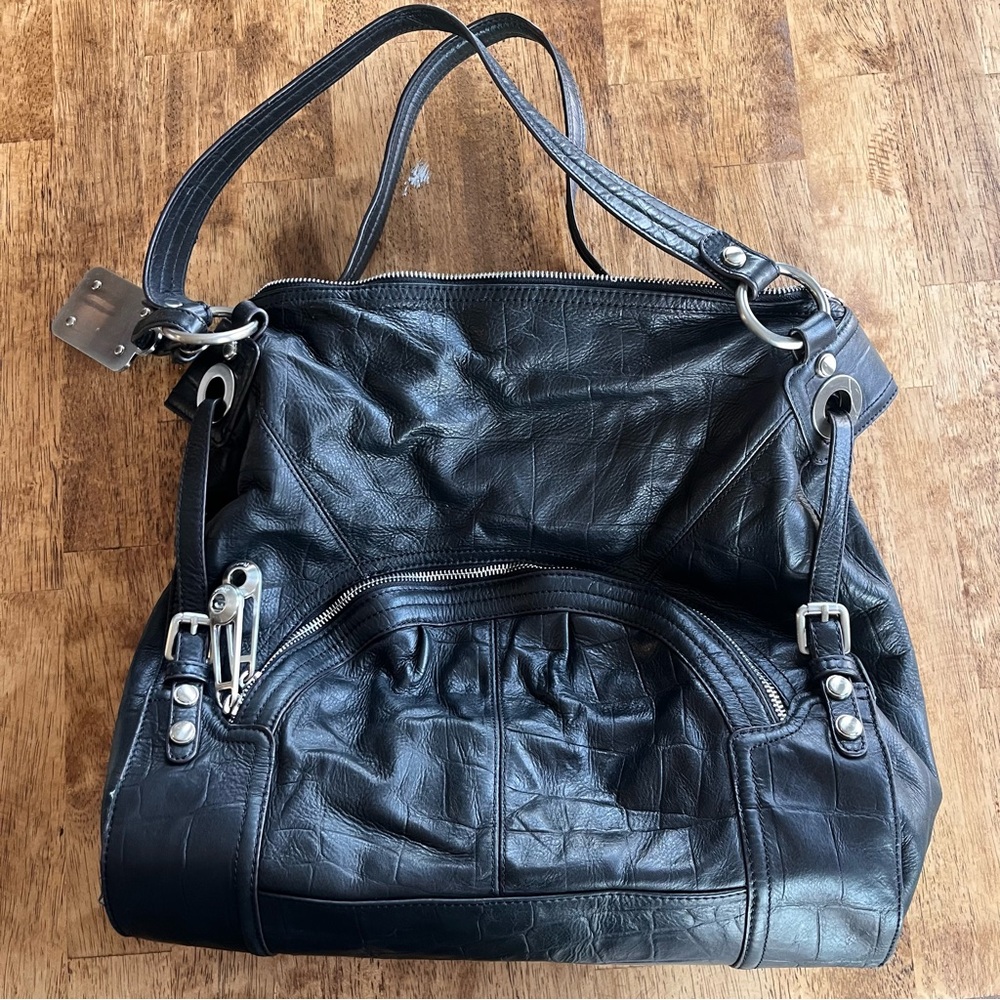 b. makowsky black shoulder bag